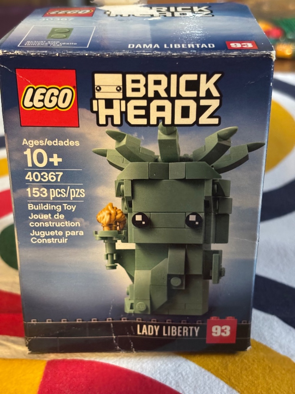 Previously built LEGO BRICK'H'EADZ "Lady Liberty" 40367 With everything.
